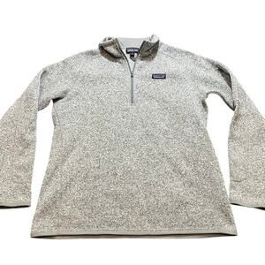 Patagonia Better Sweater Heather Gray Quarter Zip Pullover Womens Size xl